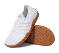 RUYI Zapatos descalzos anchos unisex para mujer y hombre, minimalistas, transpirables, antideslizantes, con suela cero, A1 blanco., 44 EU
