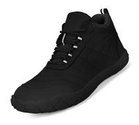 RUYI Zapatos descalzos para hombre y mujer, con puntera ancha y Zero Drop Solhe, ligeros, suaves, transpirables, antideslizantes, trekking, senderismo, A01 negro., 45 EU