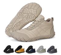RUYI Zapatos descalzos para hombre y mujer, con puntera ancha y Zero Drop Solhe, ligeros, suaves, transpirables, antideslizantes, trekking, senderismo, A01 caqui., 42 EU