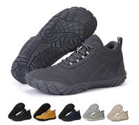 RUYI Zapatos descalzos para hombre y mujer, con puntera ancha y Zero Drop Solhe, ligeros, suaves, transpirables, antideslizantes, trekking, senderismo, A01 gris., 42 EU