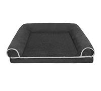 RUYICZB Cama ortopédica para Perros, Cama para Perros con Forro Impermeable y Funda extraíble con Cremallera, sofá Cama Lavable para Mascotas,Dark Grey,120x80x16cm
