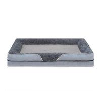 RUYICZB Camas ortopédicas de Espuma Lavables para Perros, sofá Cama para Perros con Funda extraíble Lavable y Base Antideslizante, Cama para Mascotas Lavable a máquina,Light Gray,100x60x16cm