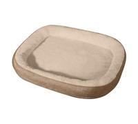 RUYICZB Camas ortopédicas para Perros, Camas Lavables para Mascotas con Funda de Felpa extraíble, Camas Tipo Jaula para Perros con cojín de Refuerzo de Cuatro Lados,Beige,50x60cm