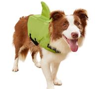 RUYICZB Chaleco Tiburon Perro, Chaleco Salvavidas para Perro Tiburon, Mascotas Chaleco Perro Pequeño Salvavidas, Traje De Baño para Perro Piscina Nadar Surf Navegar,Verde,L