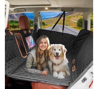 RUYICZB Extensor de Asiento Trasero para Perros, Funda para Asiento de Coche para Perros con Fondo Duro, Hamaca Impermeable para Perros para Asiento Trasero de Coche