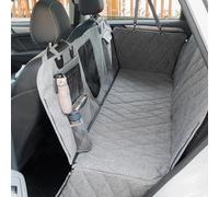 RUYICZB Extensor de Asiento Trasero para Perros, Funda rígida para Asiento Trasero de Coche con Ventana de Malla y Bolsillos de Almacenamiento