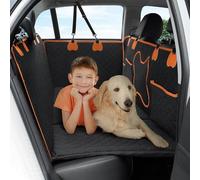 RUYICZB Funda para Asiento Trasero de Coche para Perros, Funda rígida para Asiento Trasero de Coche para Perros con Protectores de Puerta para Viajes y acampadas,Black b