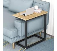 RUYICZB Mesa Auxiliar Tipo C, Mesa Auxiliar para Computadora, Mesas De Sofá Deslizables, Mesas Auxiliares Modernas para Dormitorio, Sala De Estar, Sofá, Oficina,Black Walnut,S