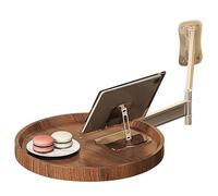 RUYICZB Mesa Plegable De Pared con Bandeja Redonda Pequeña, Escritorio De Pared Plegable, Mesita De Noche con Tablero Extensible, Mesas Abatibles De Pared Redondas Pequeñas,Walnut