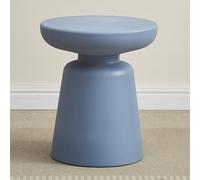 RUYICZB Mesita Auxiliar Pequeña para Sofá, Mesa Auxiliar Redonda con Base Resistente, Mesas De Centro para Interior, Mesas Decorativas Circulares para Dormitorio,Azul