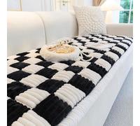 RUYICZB Perro Divertido Sofá Cubierta Mágica Sofá Jardín Algodón Protector Mascota Sofá Cubierta Cuadrada Grande Mascota Estera Cama Sofá Cubierta,Negro,70x210cm/27.6x82.7in