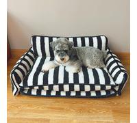 RUYICZB Sofá para Perros Grandes, Medianos Y Pequeños, Cama Ortopédica para Perros, Cama Mascotas con Funda Extraíble Y Lavable, Canasta para Perros Bordes Elevados Sofá,Negro,80x50x33cm