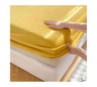 RUZGAR Sábana Bajera de Coralina Ajustable y Elástica para Cama de 90x200cm a 200x220cm Bajera Térmica Tacto Suave de Invierno Cálida(Yellow,90x200+28cm)