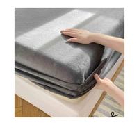 RUZGAR Sábana Bajera de Coralina Ajustable y Elástica para Cama de 90x200cm a 200x220cm Bajera Térmica Tacto Suave de Invierno Cálida(Dark Gray,150x200cm+48x74cm x2)