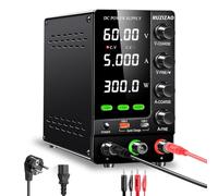 RUZIZAO Fuente de Alimentación Regulable 60V 5A Alimentación de Laboratorio con OCP/OVP/Output/Codificadores/18W USB de Carga Rápida, Fuente de Alimentacion de Banco para Pruebas/Carga de Baterías