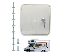 RV Access Door - Small Cable Hatch Electrical Cord Cover Motorhome Hose Storage Panel | RV Boat Trailer Utility Compartment Secure Weather Resistant Access Port Kit Outdoor Use