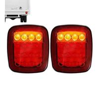 RV Brake Lights, ATV Turn Signals, Motorcycle Tail Lights, LED Turn Marker Lights, Impermeable LED Brake Stop and Turn Tail Lights Waterproof LED Marker Lights for RV, Truck, ATV and Motorcycle