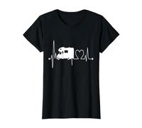 RV Camper Heartbeat Autocaravana Camping Road Trip Camiseta gráfica económica