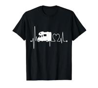 RV Camper Heartbeat Autocaravana Camping Road Trip Camiseta gráfica económica
