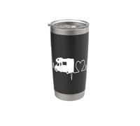 RV Camper Heartbeat Autocaravana Camping Road Trip Vaso térmico de acero inoxidable de doble pared