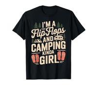 RV Camping Camper Soy un Tipo de Chica con Chanclas Camiseta