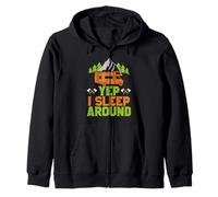 RV Camping Humor Yep I Sleep Around Funny Camper Sudadera con Capucha