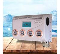 RV - Conjunto de evaporador de aire acondicionado CC, alto flujo de aire y rendimiento estable para coche, caravana, camión, conversión de frecuencia inteligente con control remoto