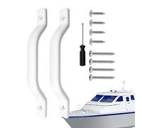 RV Door Grab Handle - 2X Grab Handles For Trucks - 2pcs Car RV Handrail/RVs Grabs Handle. White, Sturdy Handles With Mounting Hardware. Ideal For CFor Trucks Trailer Awning And Screen Accessor