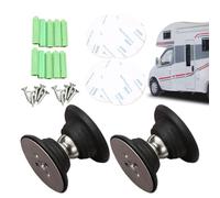 RV Door Holder - Magnetic Door Holder & Catch | Stainless Steel Heavy Duty Doors Stopper | Shockproof & Rustproof Holders For Campervans, Motorhomes & Home, Mount: Adhesive Or Screws, 2*PCs