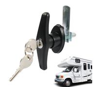 RV Door Lock Replacement - Zinc Alloy Heavy Duty High Security | Camper Trailer Entry Lock With Keys Anti Theft | Secure Door Latch for Horse Hauler Cabinet Basement Travel Camping Use