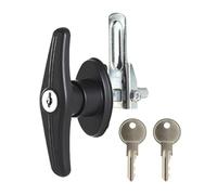 RV Door Lock Replacement - Zinc Alloy Security Handle, Camper Entry Lock with Keys for Travel Trailer and Horse Hauler, Heavy Duty Lockset for Industrial Cabinet and Basement Use, Weather Resistant Do