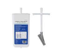 RV - Escobilla de inodoro con soporte, cabezal de cepillo extensible, soporte de pared, portátil, escobilla de baño con soporte, para camping, yate, autocaravana, viaje, hogar, baño, aseo, dormitorio