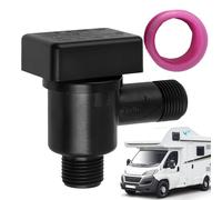 Rv Flush Check Valve Replacement, Trailer Freshwater Supply Vacuum Breaker, Leak Protection Part, Black, for Camping, Travel, Holiday and Vacation Trailers and Motorhomes