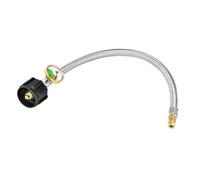 RV Gas Regulator Hose with Pressure Gauge, 15 Inch Leak-Proof Propane Connector with Easy Installation, Outdoor Cookware Attachment for Camping Grills Boating Stoves and Travel Adventures
