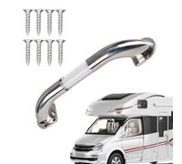 RV Handrail Grip with Integrated Led Strips, Door Assist Handle, Stainless Steel, Acrylic Safety Grab for Elderly, Ideal for Trailers and Yachts, 33.5x5.9x7cm/42x5.9x7cm
