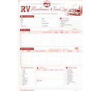 RV Maintenance & Travel Log Book: RV Trip Planner, Maintenance Tracker, Mileage Log, Fuel & Expense Record for Motorhome and Camper Owners