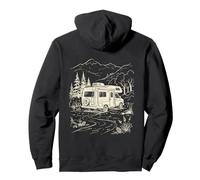 RV Montaña Bosque Campista Carretera Viaje Arte Sudadera con Capucha