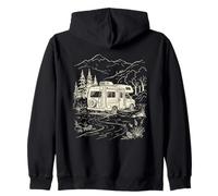 RV Montaña Bosque Campista Carretera Viaje Arte Sudadera con Capucha