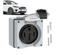 RV Outlet Box Car Electrical NEMA - 50 Amp Power Plug Car Dustproof Socket