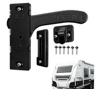 RV Screens Door Latch, Van Motorhome Entry Parts, Screen Doors Lock, Anti-Theft Weatherproof Locking Latch for Trailer Barn Closet Outdoor Patio Cargo, 3.66x1.14 inches