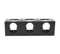 RV Spices Rack Organizer Aluminum Alloy Space Saving Quiet Use Kitchen Spices Holder Rack Organizer for Caravan Campervan Black 3 Holes - Spices Jar Rack Organizer (Black 3 Holes)