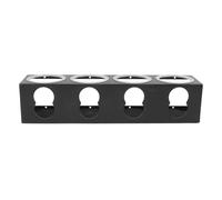 RV Spices Rack Organizer Aluminum Alloy Space Saving Quiet Use Kitchen Spices Holder Rack Organizer for Caravan Campervan Black 3 Holes - Spices Jar Rack Organizer (Black 4 Holes)