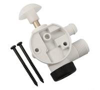 RV Toilet Wasserventil Kit 385314349 para Sealand para vacuflush Camping für Caravana Fußspülung Reparación de Pieza de Repuesto de ABS Plástico Durable Denso Fácil de Instalar Blanco Negro