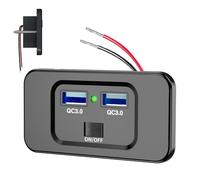 RV USB Outlet, 72W USB Charger, Wall Mount Car USB Socket, Fast Charging, General Compatibility, Compact Design, 1 Pack, Ideal para RVs, Trucks, Cars, ATVs, Buses and More
