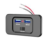 RV USB Outlet, 72W USB Charger, Wall Mount Car USB Socket, Fast Charging, General Compatibility, Compact Design, 1 Pack, Ideal para RVs, Trucks, Cars, ATVs, Buses and More