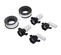 RV Wasserpumpenarmaturen 1/2 Zoll NPT Adapter Set mit Drehwenk Ellenbogen für Wohnmobil Wasseranschluss Nylon Druckschalter Verbinung(A)