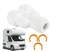 RV Water Hose Connector - 1/2 Inch Drain Connector for Waste Management | High-Flow Barb Design with Leakproof Flange & Resistant Polymer for Camping Outlet System Connection