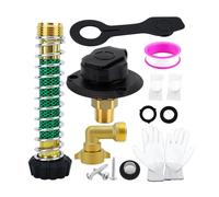 RV Water Inlet Kit 3 / 4in NH to 1 / 2in NPT | Check Valve Stops Backflow | Easy RV Water Fill Inlet for Trailer/Motorhome | Debris Guard & Extended - Life