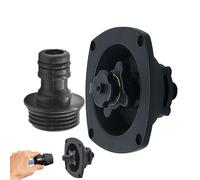 RV Water Inlet, Wall Mount Filler with Check Valve, Fresh Water Connection, Pressure Regulator, Construction, (4.61x4.61x2.99 inches), Ideal for Boat, Motorhome, Trailer, RV