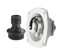 RV Water Inlet, Wall Mount Filler with Check Valve, Fresh Water Connection, Pressure Regulator, Construction, (4.61x4.61x2.99 inches), Ideal for Boat, Motorhome, Trailer, RV